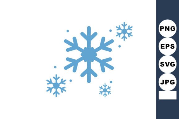 Blue Snowflakes Winter Season Decorative Art