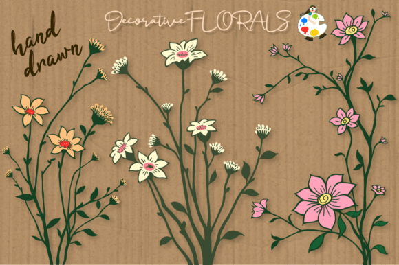 Bringing Vintage Japanese Elegance to Modern Designs with Hand Drawn Floral Vectors