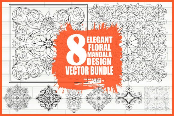 Decorative Floral Mandala Pack for Creative Projects