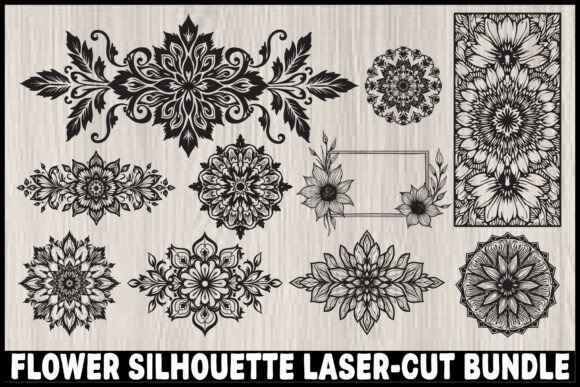 Decorative Floral Panel Laser Cut Files