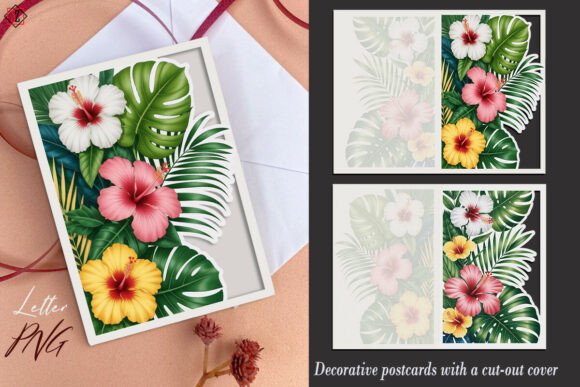 Elegant Decorative Cards with Cut-out Covers
