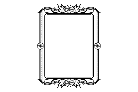 Elegant Retro Black Ornate Floral Frames