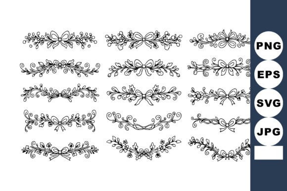 Elegant Vintage Floral Borders and Dividers for Design
