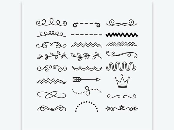 Elevate Your Designs with Premium Doodle Style Decorative Dividers