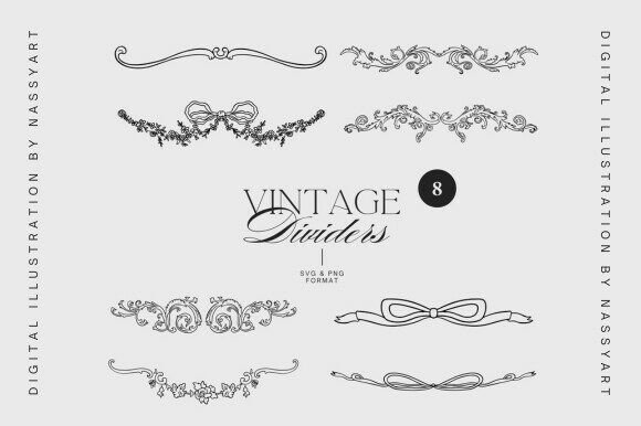Elevating Design Projects with an 8 Decorative Vintage Dividers Set
