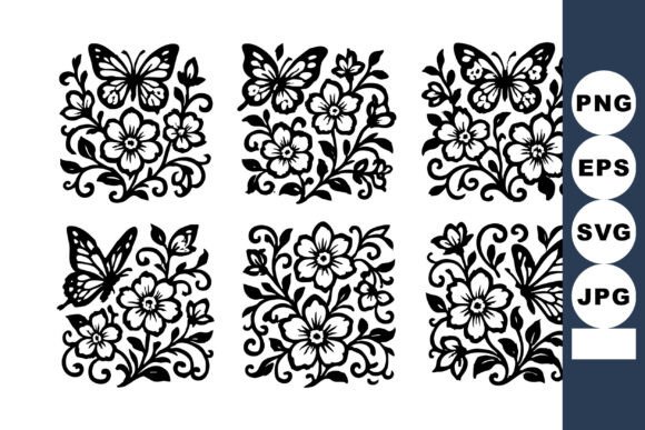 Elevating Design Projects with Butterfly and Floral Decorative Elements