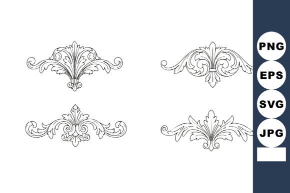 Elevating Design Projects with Ornamental Vintage Decorative Floral Elements
