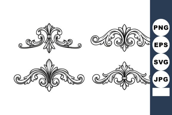 Elevating Design with Decorative Vintage Ornamental Floral Elements
