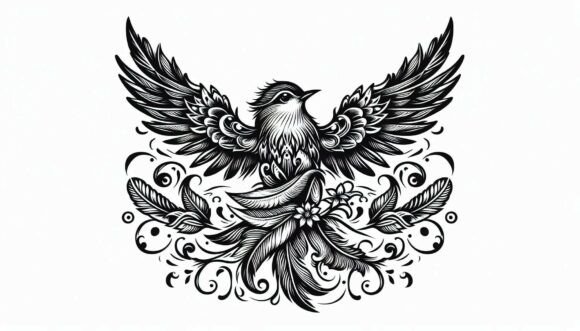 Elevating Your Designs with a High-Quality Decorative Bird Motif