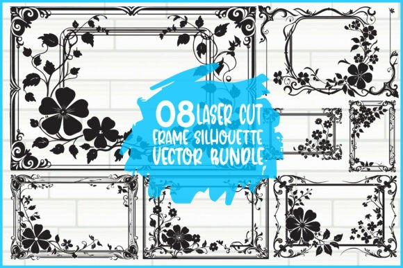 Evaluating the Decorative Frame Silhouette Vector Bundle for Cutting Projects