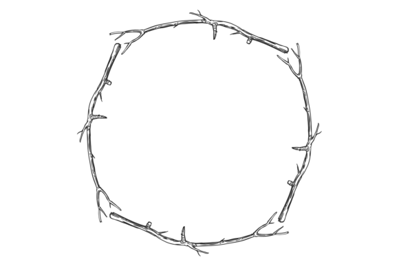 Evaluating the Round Dry Stick Border: A Versatile Decorative Wooden Frame Asset