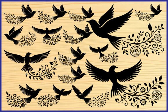 Evaluating the Versatility of Decorative Bird Silhouette Pattern Art