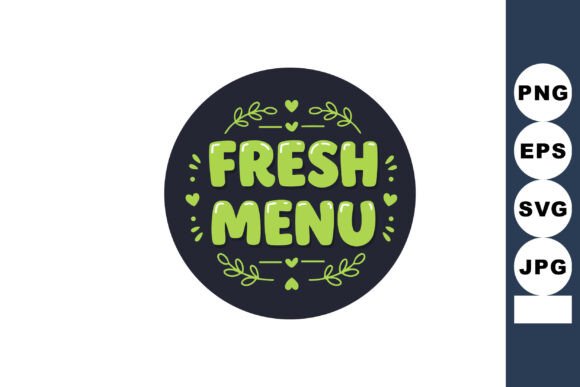 Fresh Menu Text Design with Decorative L
