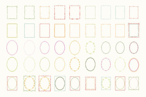 Hand-Drawn Decorative Frames and Borders Collection