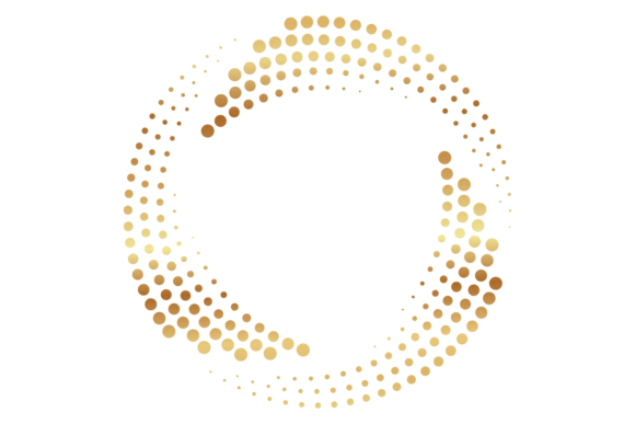 Integrating the Decorative Round Frame with Golden Dots into Professional Design Workflows