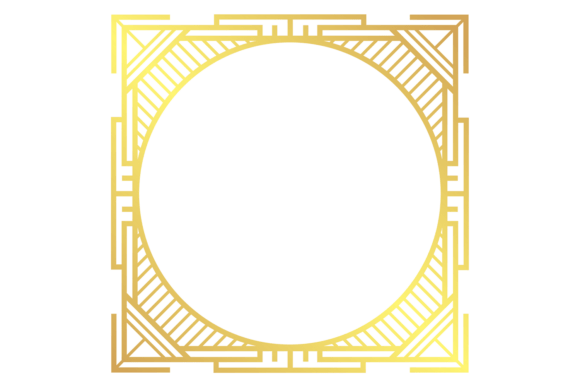 Mastering the Decorative Border in Art Deco Style: Round Label Frames and Design Precision