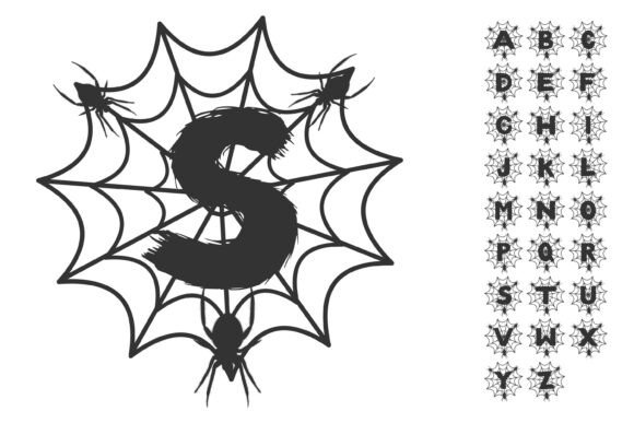 Spider Web Decorative Alphabet Vector: Spooky Design Ideas