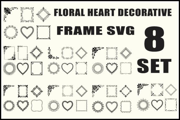 Strategic Design Applications for the Floral Heart Decorative Frame SVG Set