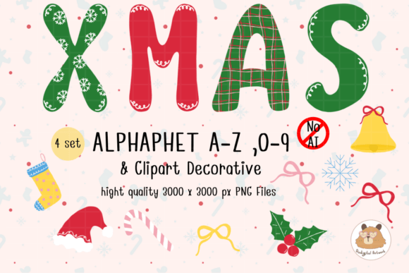Strategic Visual Planning with Christmas Alphabet Decorative Clipart