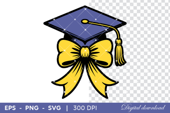 Strategic Visual Planning with the Graduation Cap with Decorative Bow Design Asset