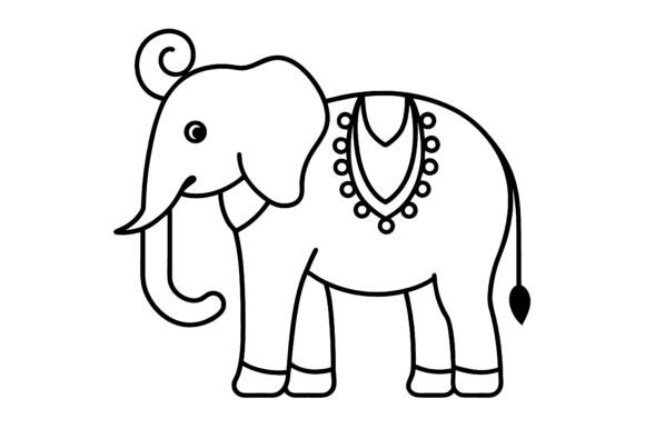 The Art of Minimalism: Integrating Elephant Adorned with Decorative Line Work into Modern Design