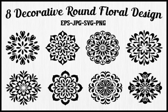 Unlocking Creative Potential with 8 Decorative Round Floral Design Mandalas
