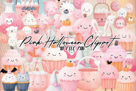 Unlocking the Magic of Pink Cute Halloween Decorative Clipart for Your Creative Projects